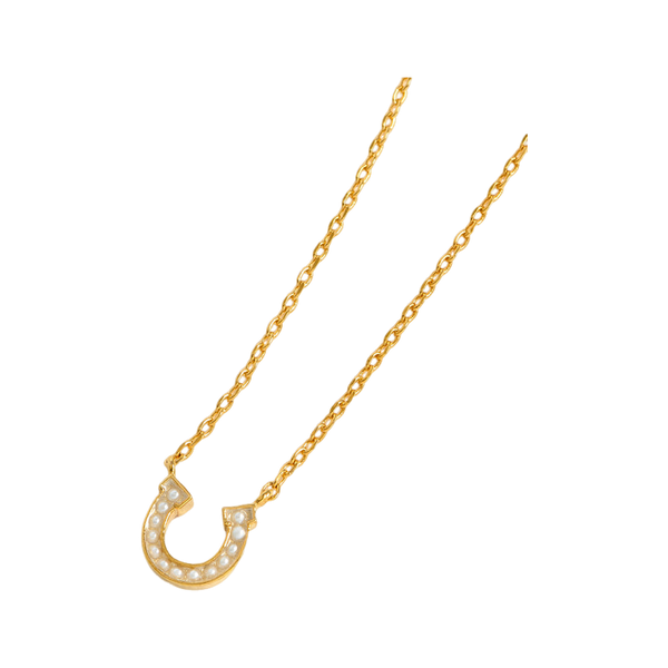 Estella Bartlett Pearl Horseshoe Necklace