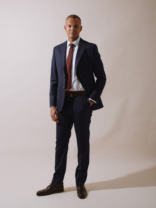 William David Premium Wool Micro Check Suit