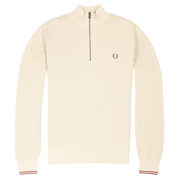 Fred Perry Waffle Stitch 1/4 Zip Jumper