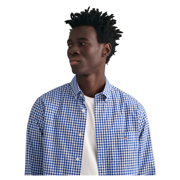 GANT Long Sleeve Poplin Gingham Shirt for Men