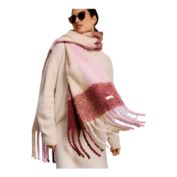 Katie Loxton Recycled Checked Tassel Scarf