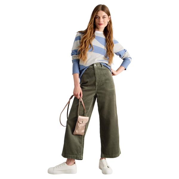 White Stuff Tia Cord Wide Leg Crop Jeans