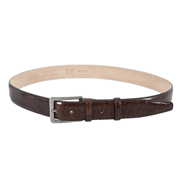 Robert Charles Leather Belt in Eel Brown 35mm