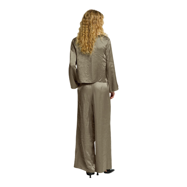 Selected Femme Selene Long Sleeve Draped Neckline Top