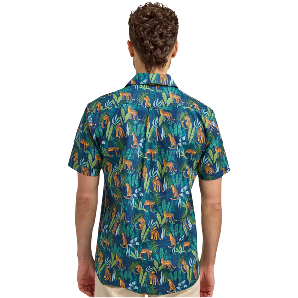 Double Two Cheetah Print Short Sleeve Shirt