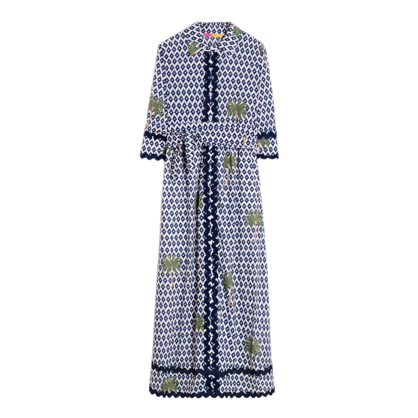 Vilagallo Printed Ikat Dress