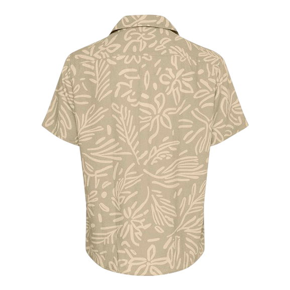 I Solid Short Sleeve Floral Shirt