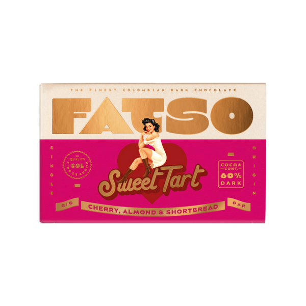 Fatso Chocolate Sweet Tart 60% Dark Chocolate Chunky Bar