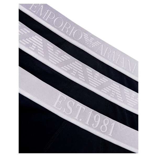 Emporio Armani 3 Pack Boxer Briefs with Bold Monogram Logo