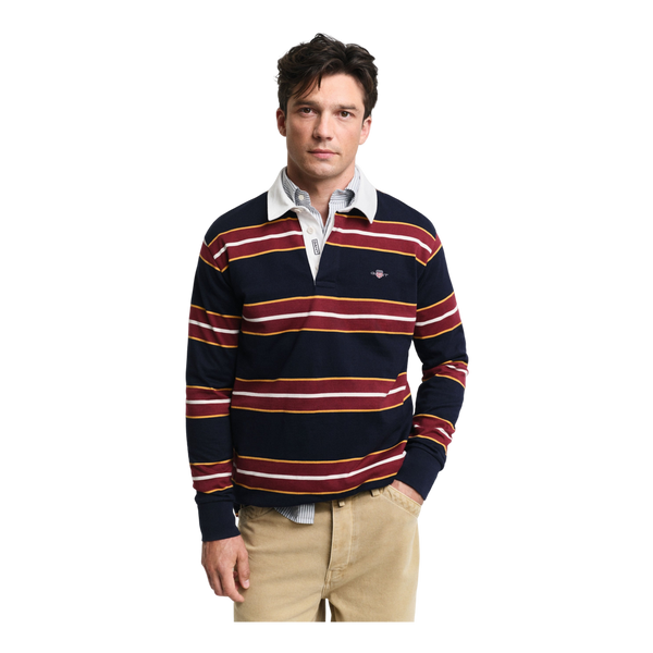 GANT Yarn Dyed Striped Heavy Rugger Rugby Shirt