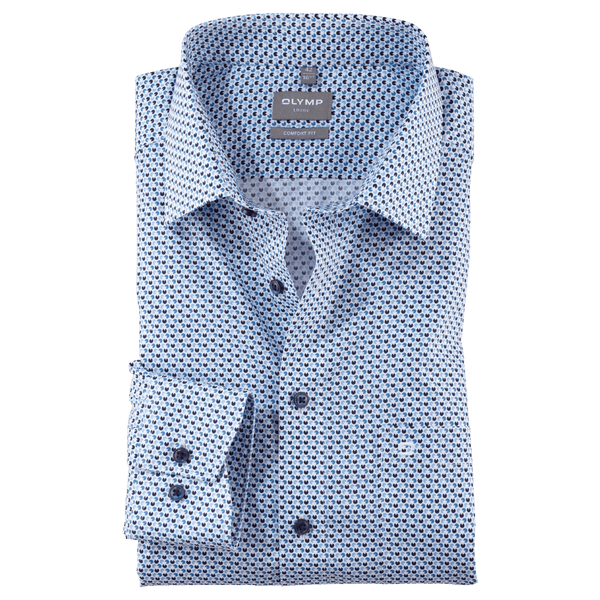 Olymp Patterned Formal Long Sleeve Shirt for Men