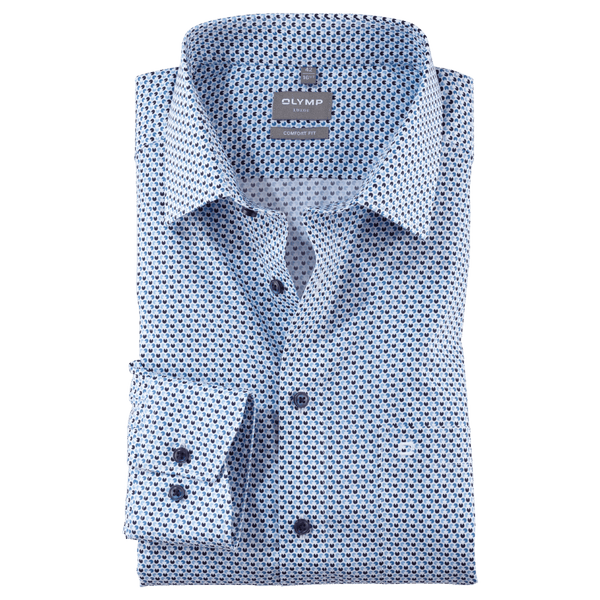 Olymp Patterned Formal Long Sleeve Shirt