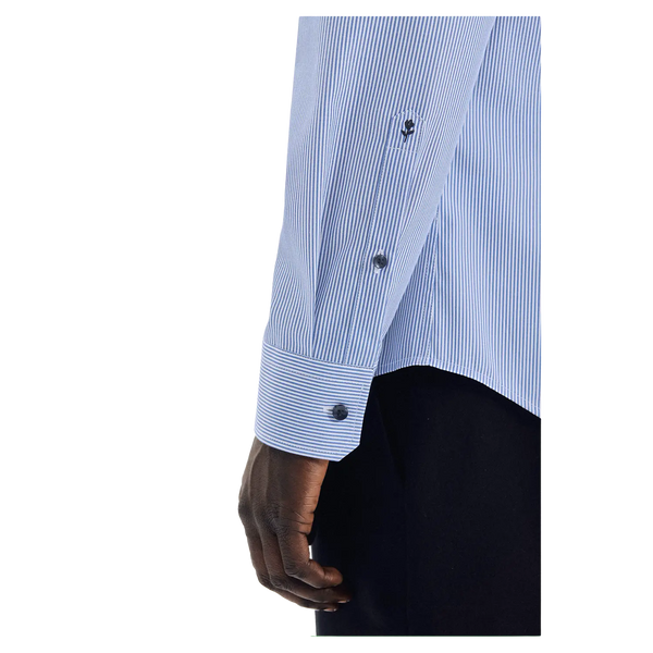 Seidensticker Long Sleeve Regular Fit Stripe Shirt With Trim