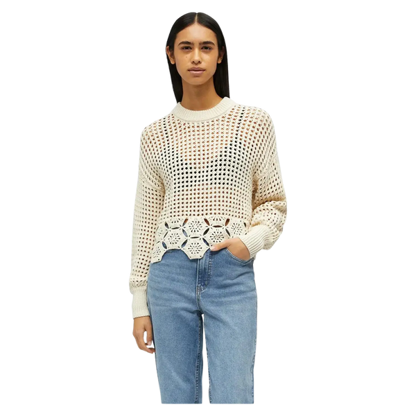 Object Carome Long Sleeve Crocheted Jumper for Women