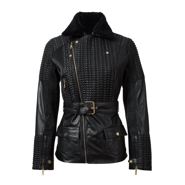 Holland Cooper Chelsea Leather Biker Jacket for Women