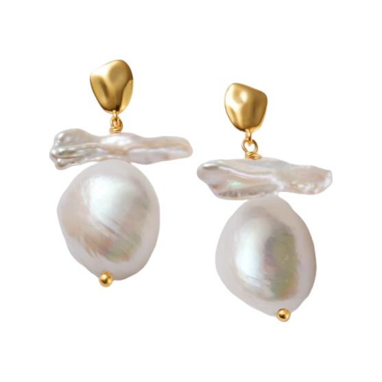 Katie Loxton Sol Pearl Waterproof Gold Earrings