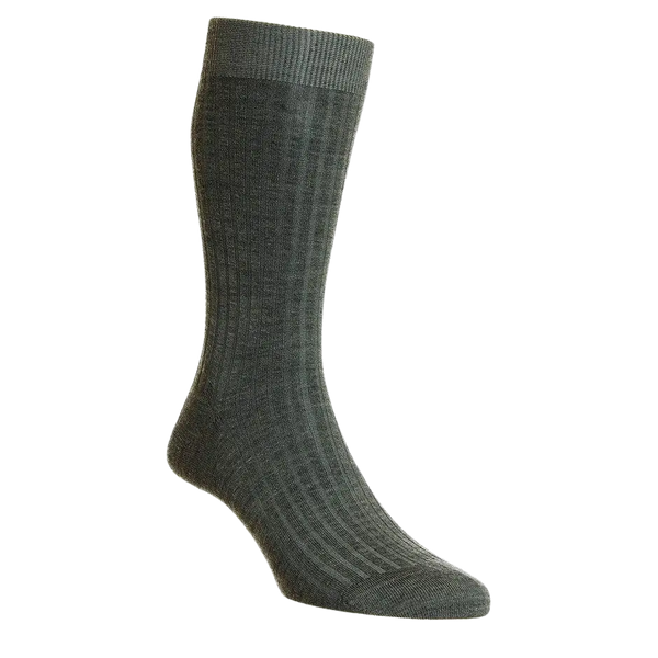 Pantherella Laburnum 5796 Merino Blend Socks for Men in Silver