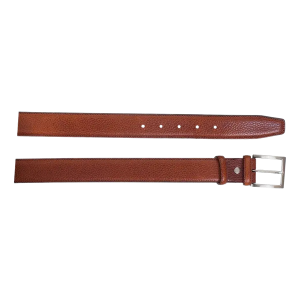Robert Charles Grained Leather Belt 1235 for Men in Tan 35mm