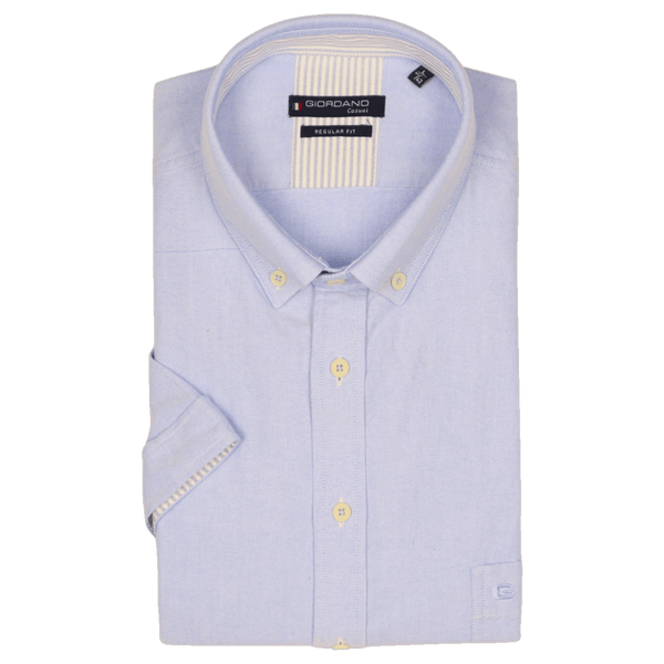 Giordano Short Sleeve Oxford Shirt With Trim for Men