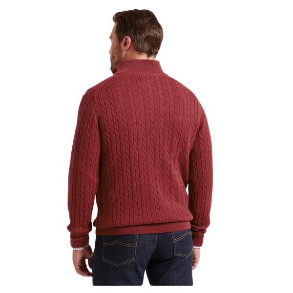 Schöffel Cotton Cashmere Cable 1/4 Zip Jumper for Men