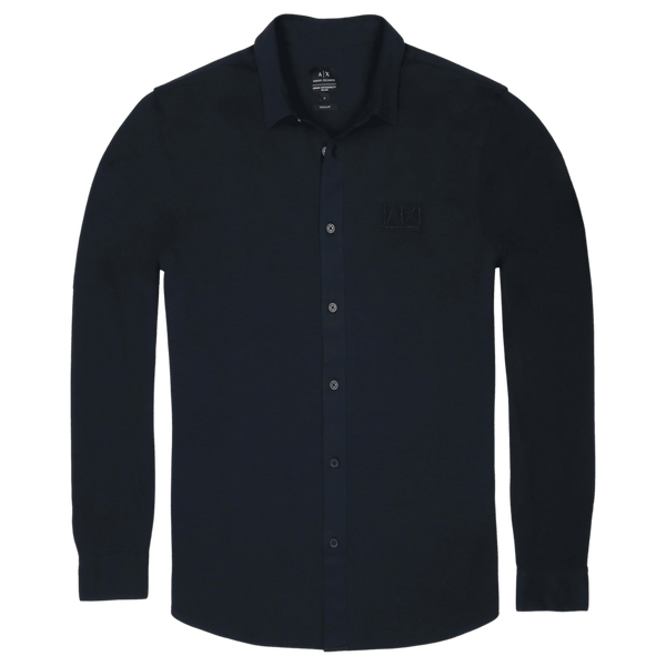 Armani Exchange Long Sleeve Pique Shirt for Men