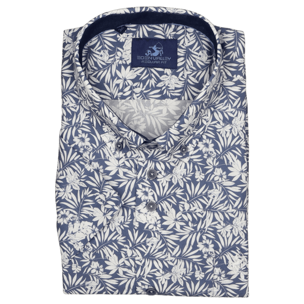 Eden Valley Short Sleeve Bold Palm Leaves Shirt for Men