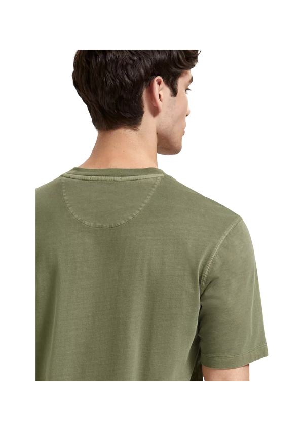 Scotch & Soda Regular Fit Garment-Dyed Logo T-Shirt for Men