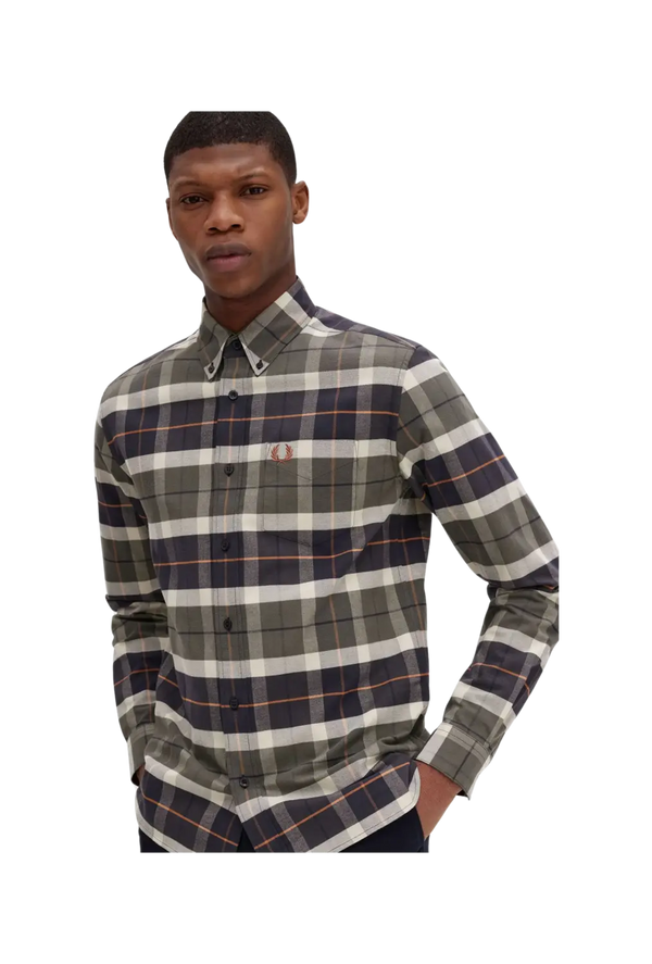 Fred Perry Brushed Tartan Long Sleeve Shirt