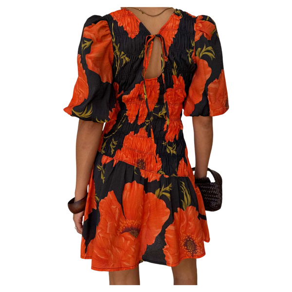 Never Fully Dressed Black Poppy Nara Dress