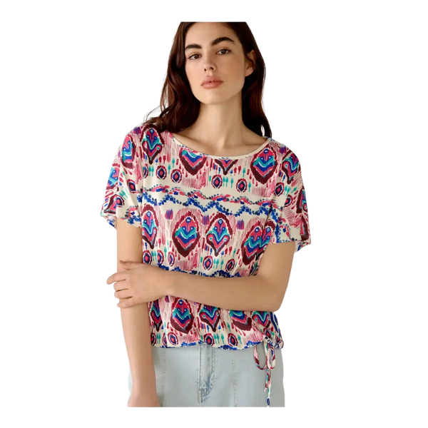 Oui Aztec Print Top