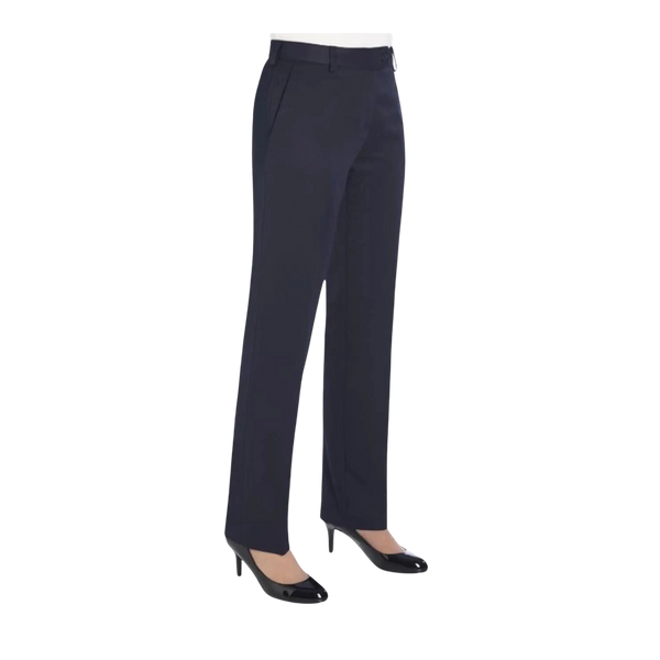 Aura Straight Leg Trousers in Navy