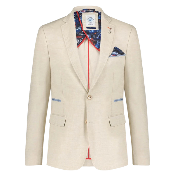 A Fish Named Fred Linen Look Trim Blazer