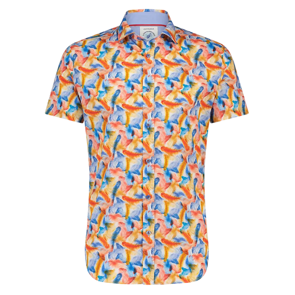 A Fish Named Fred Short Sleeve Feather Shirt