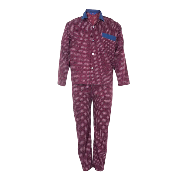 Somax Elasticated Waist Pyjamas in Burgundy