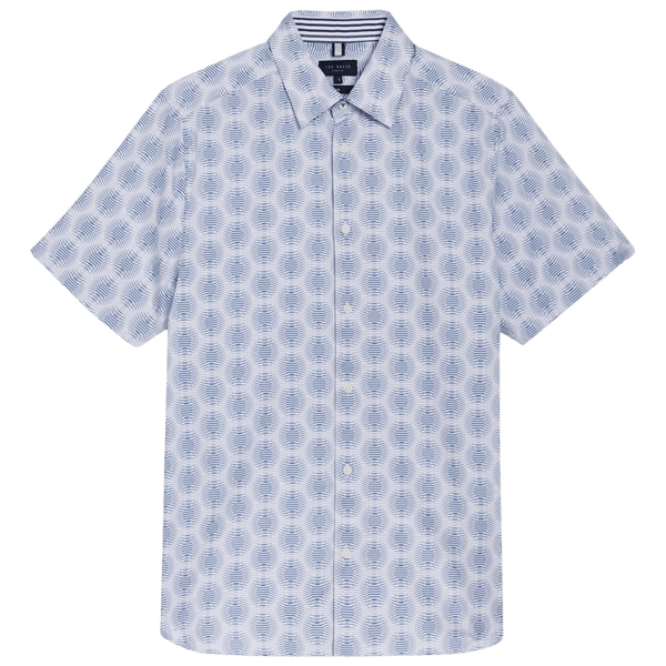 Ted Baker Pearsho Geo Print Short Sleeve Shirt for Men