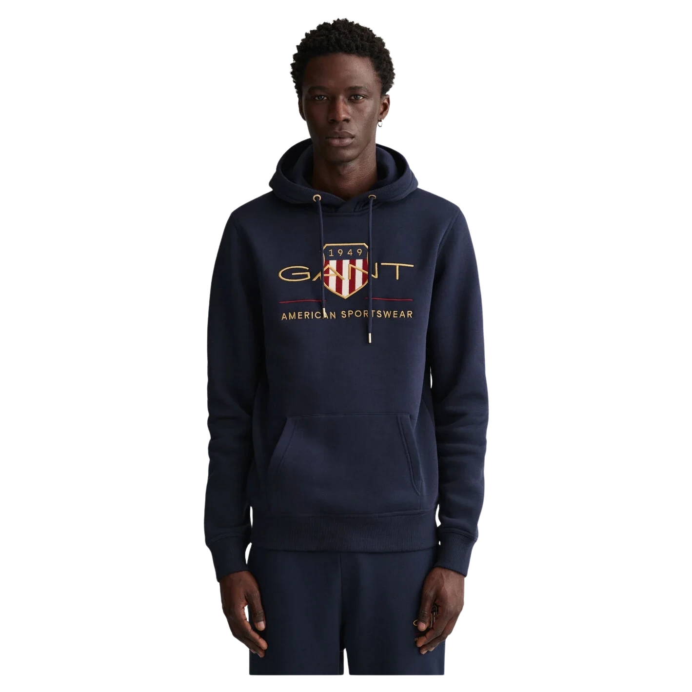 Gant shield top hoodie grey