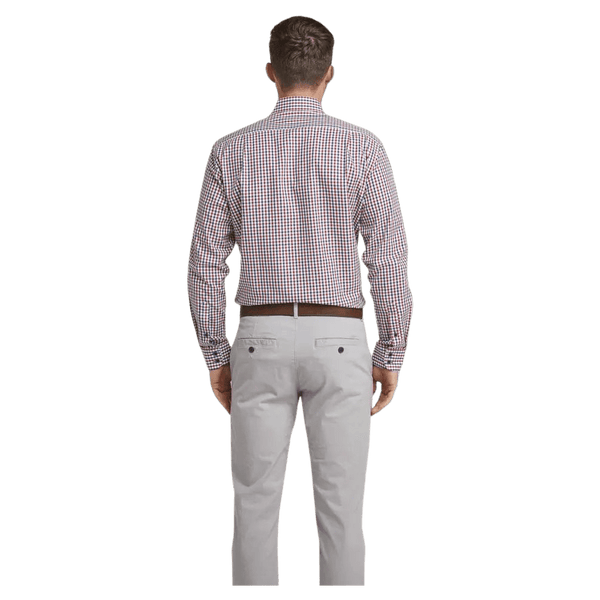 Double Two Brushed Cotton Check Long Sleeve Shirt