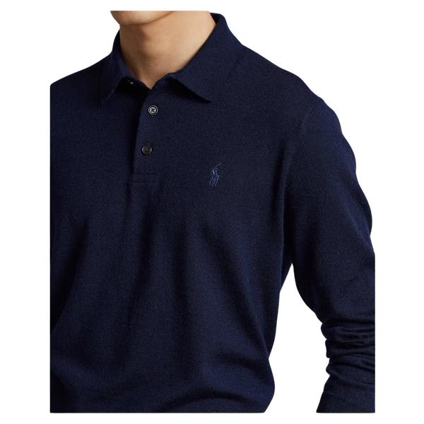 Polo Ralph Lauren Washable Wool Long Sleeve Polo Shirt