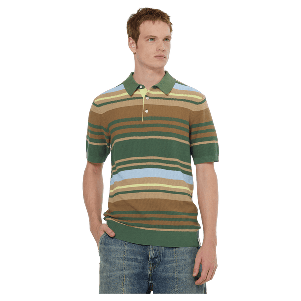 Scotch & Soda Structured Knitted Striped Polo