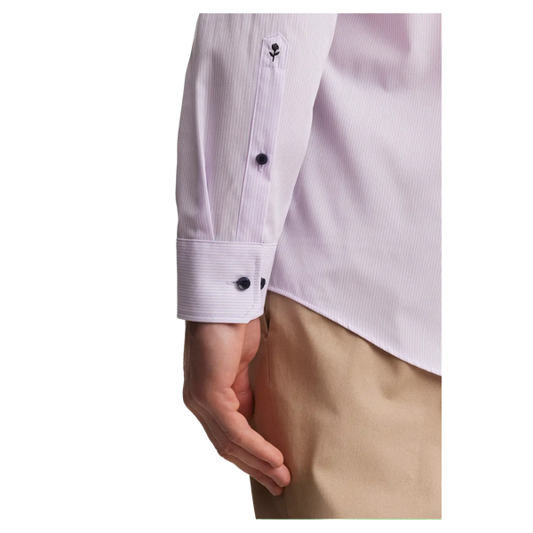 Seidensticker Long Sleeve Regular Fit Stripe Shirt With Trim