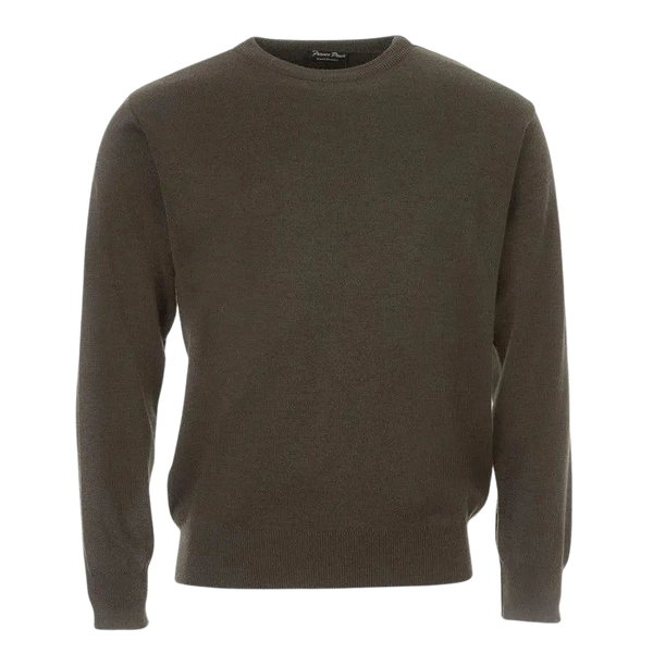 Franco Ponti Crew Neck Pullover in Moss 2XL-6XL Extra Long