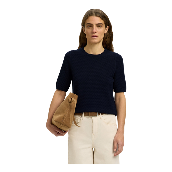 Selected Femme Helle New 2/4 O Neck Knitted T-Shirt