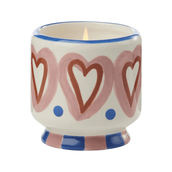 Paddywax Adopo 8oz Hearts Ceramic Candle - Rosewood Vanilla