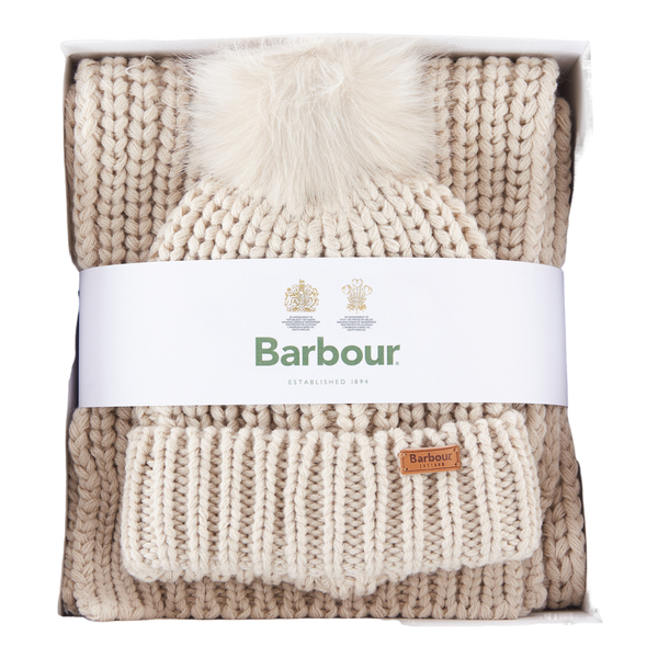 Barbour Saltburn Beanie & Scarf Gift Set