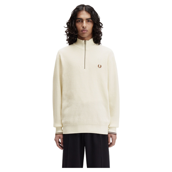 Fred Perry Waffle Stich Half Zip Jumper
