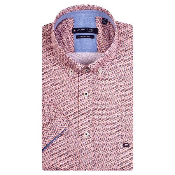 Giordano Short Sleeve Swirl Print Shirt for Men