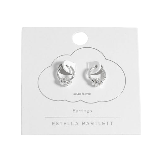 Estella Bartlett Triple Disc Cz Hoop Earrings