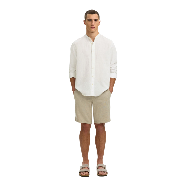 Selected Reg Clay Linen Blend Long Sleeve Shirt