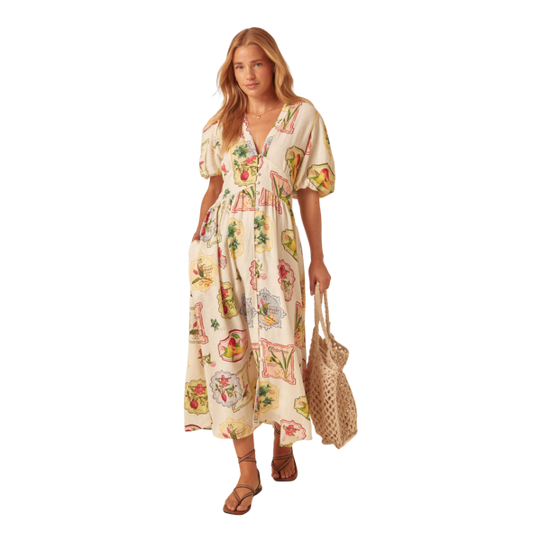 Nobody's Child Starlight SS Midi Dress Loraya Conversational