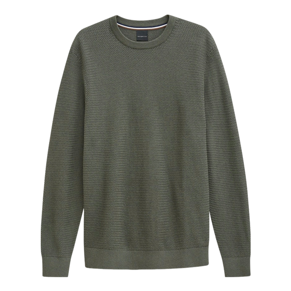 Bugatti Textured Weave Crew Neck Jumper